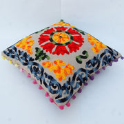 Vintage Suzani Cushion Cover Pillows Woolen Embroidery - CraftJaipur